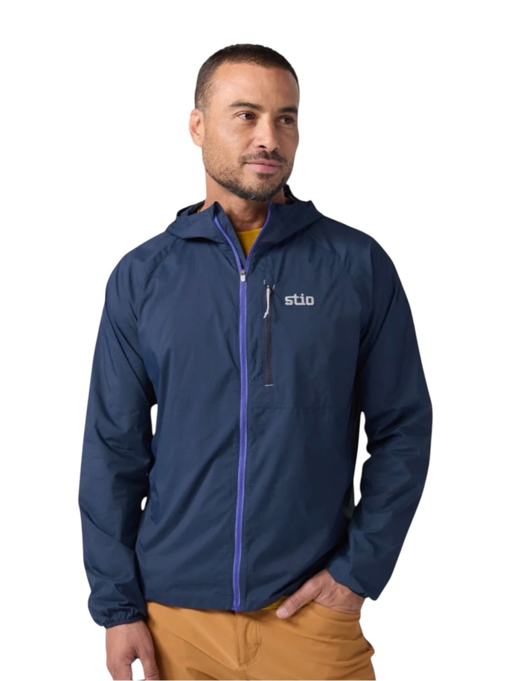 Stio Second Light Windshell Navy Hooded Windbreaker Jacket XL
